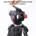 GVM 7017D Aluminum Video Tripod with Fluid Head System - Imagen 4